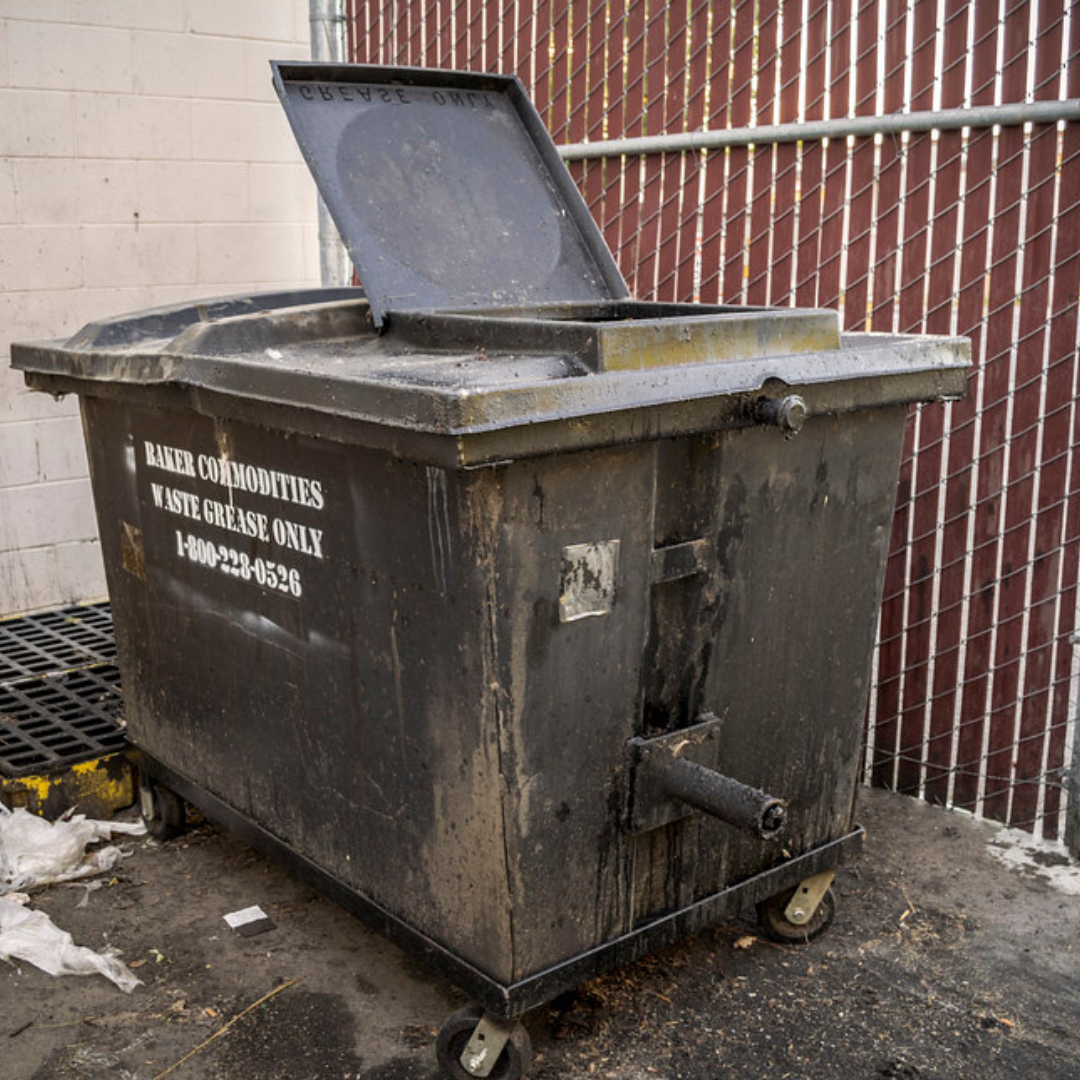 Outdoor grease bin